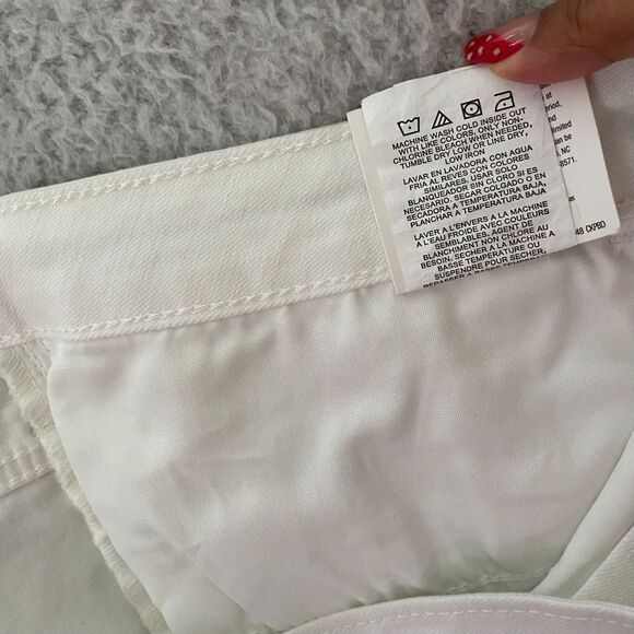 NWT Lee Shorts Mid Rise Women's Plus Size 22M White Stretch - Picture 9 of 10